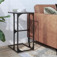 Stolik boczny ze szklanym blatem, 40x30x61,5 cm, stal