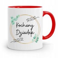 Kubek Czerwony Na Dzień Dziadka Kochany Dziadek Z Nadrukiem Ze Zdjęciem