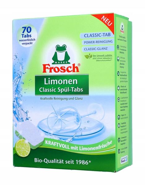 FROSCH Classic Lemon Tabletki do Zmywarki Skuteczne i Biodegradowalne x70 zdjęcie 3