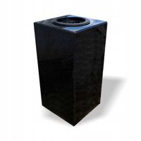 Stylowy Wazon Na Grób Granitowy Kwadratowy Szary 28cm