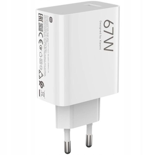 Oryginalna ładowarka Xiaomi 67W Hyper Charge Combo 6,2A USB-A biała PD 3.0 na Arena.pl