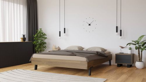 Łóżko dębowe MONA orzech 160x200 na Arena.pl