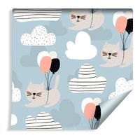 Tapeta Dla Dzieci - Kotki i Baloniki