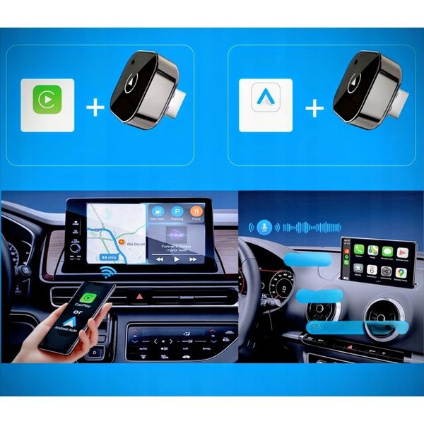 Adapter CarPlay Bezprzewodowy 5GHz Plug&Play iOS/Android Auto zdjęcie 5