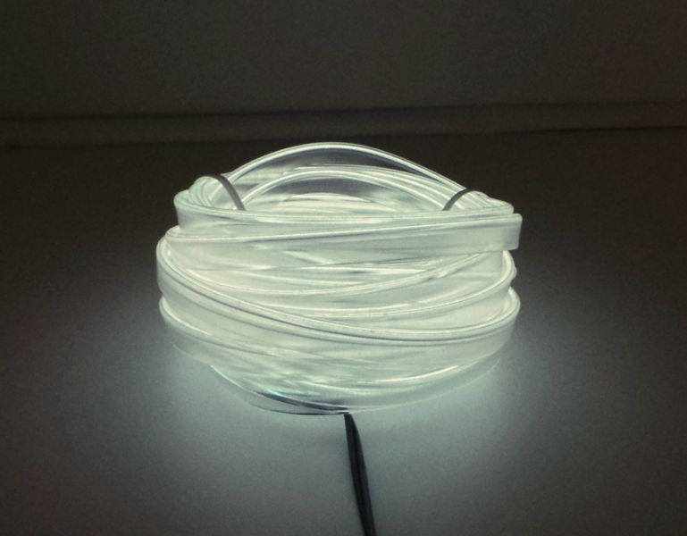 Światłowód EL WIRE Ambient Taśma LED 2m 12V Biały zdjęcie 2