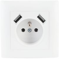 GNIAZDO PODTYNKOWE Z USB 13A BOLCEM WESA VCX POJEDYNCZE 1