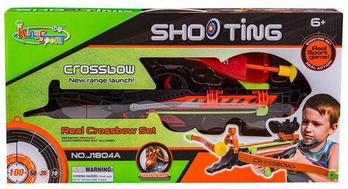 Kusza Łuk Dla Dzieci z Celownikiem LASER Kołczan Tarcza Strzały Przyssawki na Arena.pl