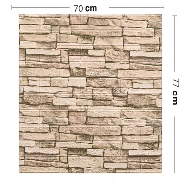 x10 PANELE ŚCIENNE SAMOPRZYLEPNE KAMIEŃ CEGŁA TAPETA MUR IMITACJA 3D zdjęcie 11
