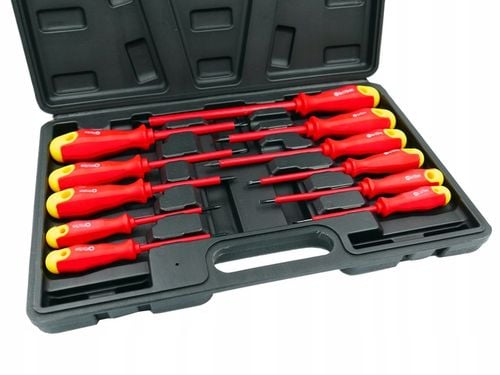 WKRĘTAKI ŚRUBOKRĘTY IZOLOWANE 12 SZT DLA ELEKTRYKA na Arena.pl