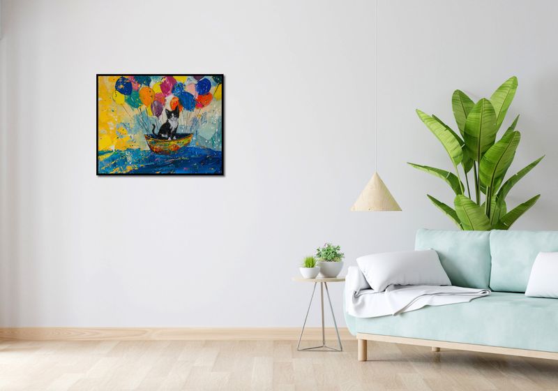 Plakat 76x60,5cm Kot na Łodzi zdjęcie 4