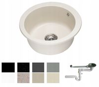 ZLEW ZLEWOZMYWAK GRANIT 8 kolorów 50x50 + SYFON