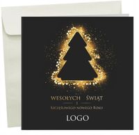 Firmowe kartki świąteczne Boże Narodzenie Z LOGO - Papier perłowy 50 sztuk