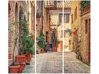 90CM 80 OBRAZ 3 ELEM STARA ALEJKA TOSKANII ŚCIENNY