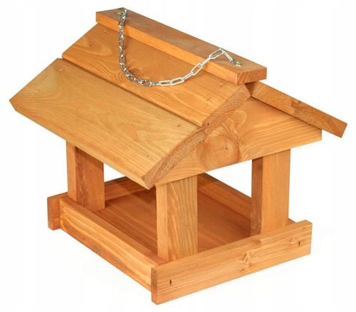 Karmnik dla ptaków zimujacych Drewniany domek budka Wiszący Łancuszek na Arena.pl