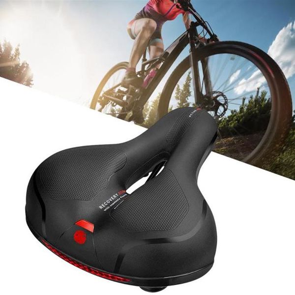 SIODEŁKO ROWEROWE ŻELOWE SZEROKIE MIĘKKIE WYGODNE Z LAMPKĄ ROWEROWĄ ROWER zdjęcie 10