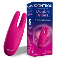 control double vibes - dwugłowicowy stymulator wibracyjny, silikon