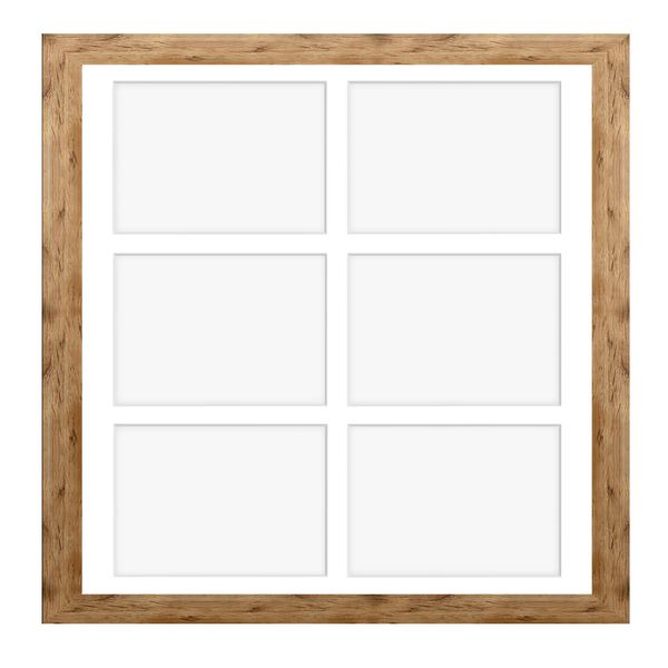 Ramka na 6 zdjęć Hekla 40x40x6 MDF galeria naturalny 1szt. zdjęcie 2