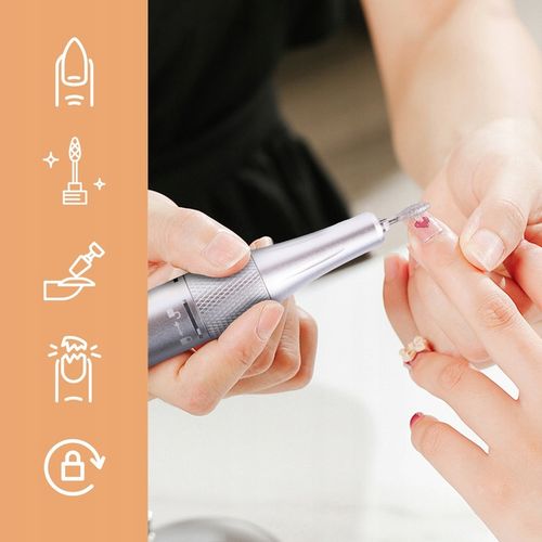 FREZARKA DO PAZNOKCI BEZPRZEWODOWA ZE STACJĄ MANICURE PEDICURE ZESTAW na Arena.pl