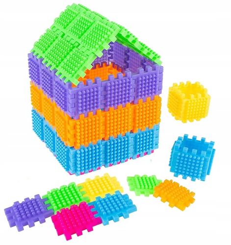PRZESTRZENNE KLOCKI KONSTRUKCYJNE WAFLE 182 szt. na Arena.pl