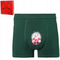 Bokserki Męskie Bawełna W Świąteczne WZORY NA PREZENT DLA NIEGO MORAJ - L