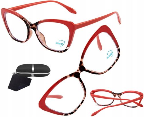 Okulary Zerówki Do Komputera Czerwone Filtr Blf na Arena.pl