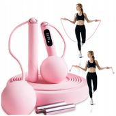 SKAKANKA Z KULKAMI OBCIĄŻENIEM LICZNIK LCD LED REGULACJA 280CM CROSSFIT FIT