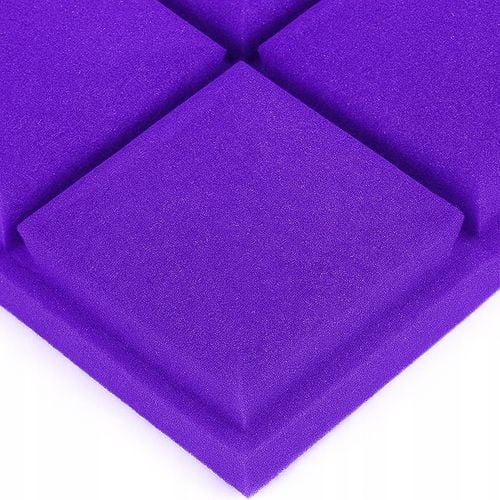 Panele akustyczne BUFFO 30×30 cm| grafit fiolet| ZESTAW | – 4 szt na Arena.pl