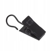 Żabki metalowe do firanek karniszy 100x z haczykiem CZARNE