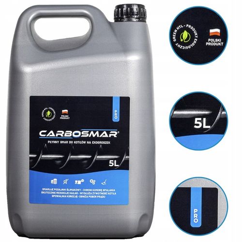 CARBOSMAR PŁYNNY SMAR 5L ŚRODEK DO KOTŁA PIECA Z PODAJNIKEM NA EKO GROSZEK na Arena.pl