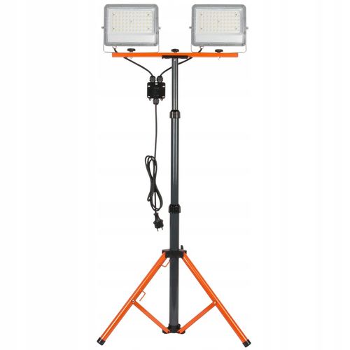 Halogen Naświetlacz LED 2x 50W PREMIUM + Statyw Budowlany + pokrowiec na Arena.pl