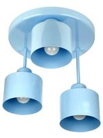 WULKAN 3 Lampa sufitowa - Dziecięca, metalowa, niebieska 3xE27
