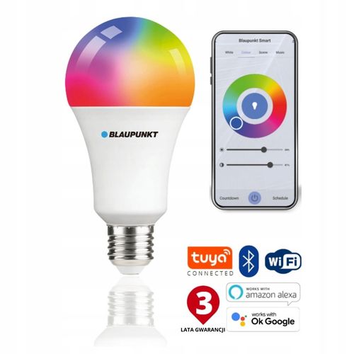 Inteligentna żarówka LED BLAUPUNKT 9W E27 Wi-Fi/Bluetooth na Arena.pl