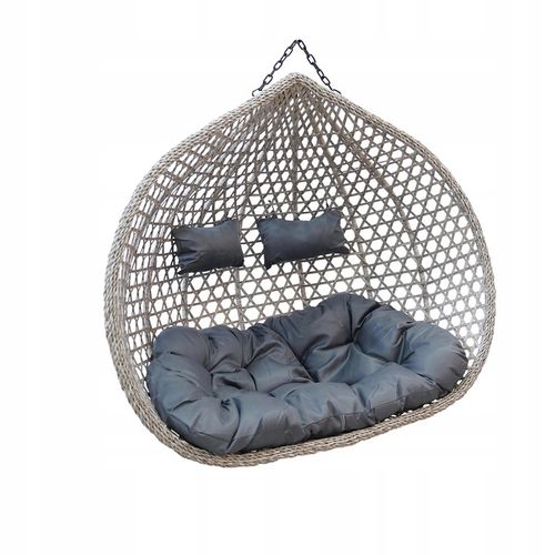 KOSZ WISZĄCY PODWÓJNY DWUOSOBOWY KOKON HUŚTAWKA SZARY ARUBA na Arena.pl