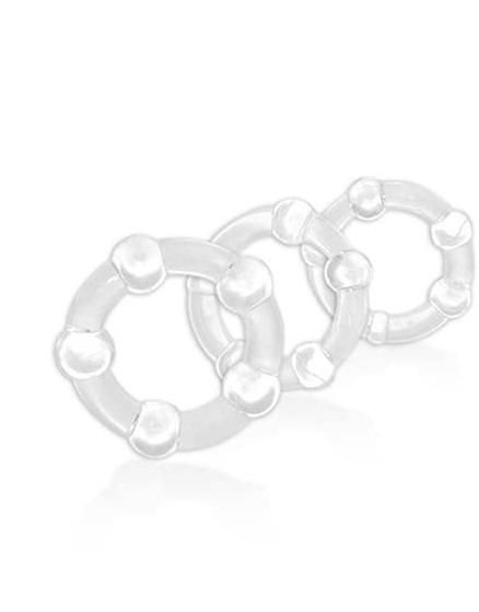 Beaded Cockring 3 Pack Transparent In Colour Box zdjęcie 2