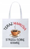 Dla Mamy Mamusi Prezent Torba Eco Biała Shopper Z Nadrukiem Ze Zdjęciem