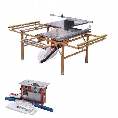 Piła stołowa formatowa pilarka z podcinakiem do cięcia płyt stół przenośny na Arena.pl
