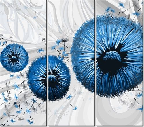 90CM 80 OBRAZ 3 ELEM NIEBIESKI DMUCHAWIEC 2 ŚCIENNY na Arena.pl