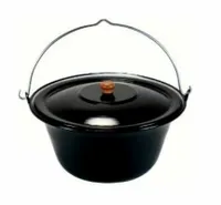 Kociołek wiszący węgierski emaliowany 8l pokrywka