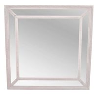 Lustro kwadratowe w przecieranej zdobionej ramie