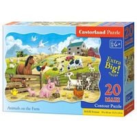 Puzzle 20el.maxi animals farm CASTOR