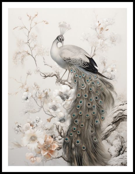 Plakat 60x80cm Pawia Gracja zdjęcie 3