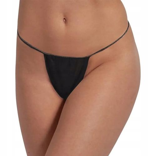 Majtki jednorazowe CZARNE stringi do masażu 100szt bielizna do zabiegów SPA na Arena.pl