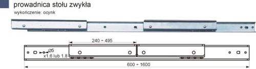 Prowadnica do stołu zwykła, 1300 mm na Arena.pl