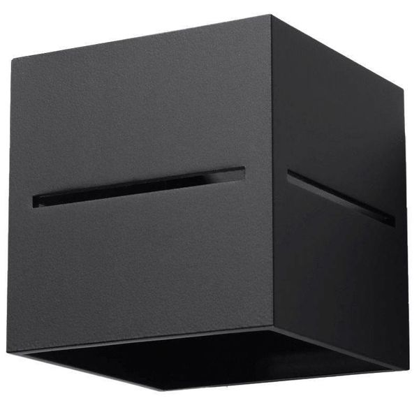 Kinkiet LAMPA ścienna SL.0204 metalowa OPRAWA kostka cube przyścienna czarna zdjęcie 1