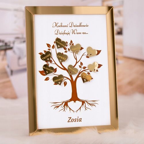 Prezent na dzień Babci i Dziadka Laurka z serduszkami i personalizacją na Arena.pl