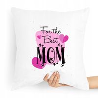 Poduszka Prezent Dla Mamy For The Best Mom Z Nadrukiem Ze Zdjęciem