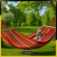 HAMAK OGRODOWY 2 OSOBOWY DUŻY Turystyczny DWUOSOBOWY Z DRĄŻKIEM XXL 260x150