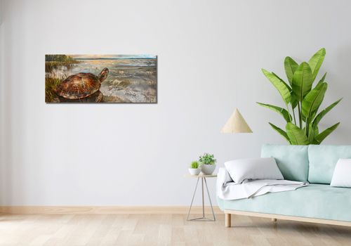 Obraz 100x40cm Nadmorski Żółw na Arena.pl