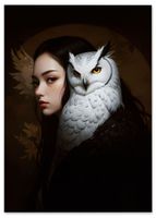 Plakat cyfrowy do wydruku portret sowa