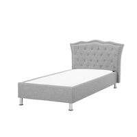 Łóżko tapicerowane 90 x 200 cm szare METZ